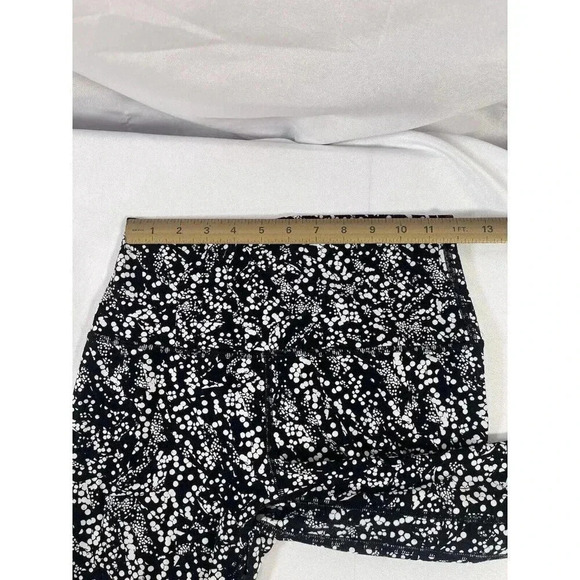 Lululemon Wunder Under Crop High Rise Legging Sz 6 Black White - Picture 7 of 7